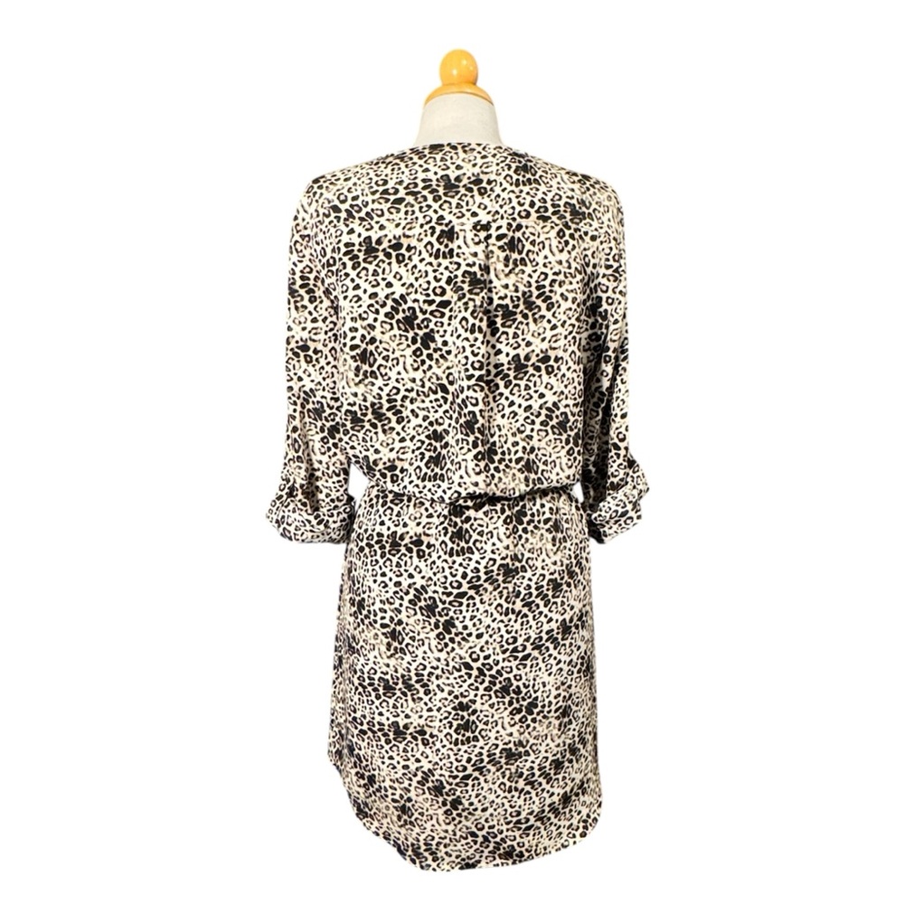 Vince Camuto Beige and Black Leopard Print Midi Dress - Picture 6 of 11